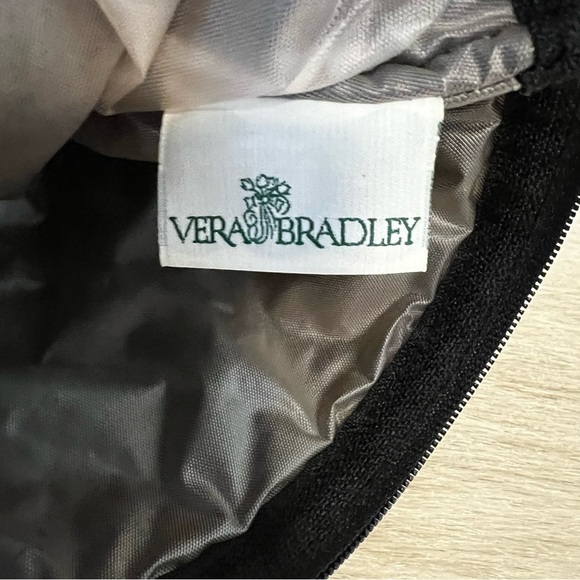 Vintage VERA BRADLEY Ming 2001 Curved Cosmetic Case Black Yellow Red Asian - Picture 11 of 12